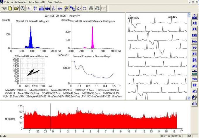 Systèmes dynamiques de TLC6000 ECG 12 systèmes de l'avance ECG Holter 48 heures d'enregistreur avec le logiciel d'analyse